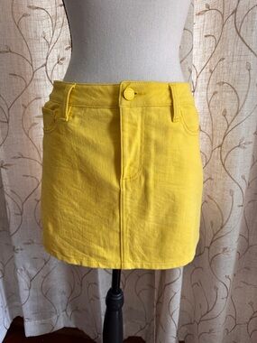 Alice + Olivia Bright Yellow Mini Skirt